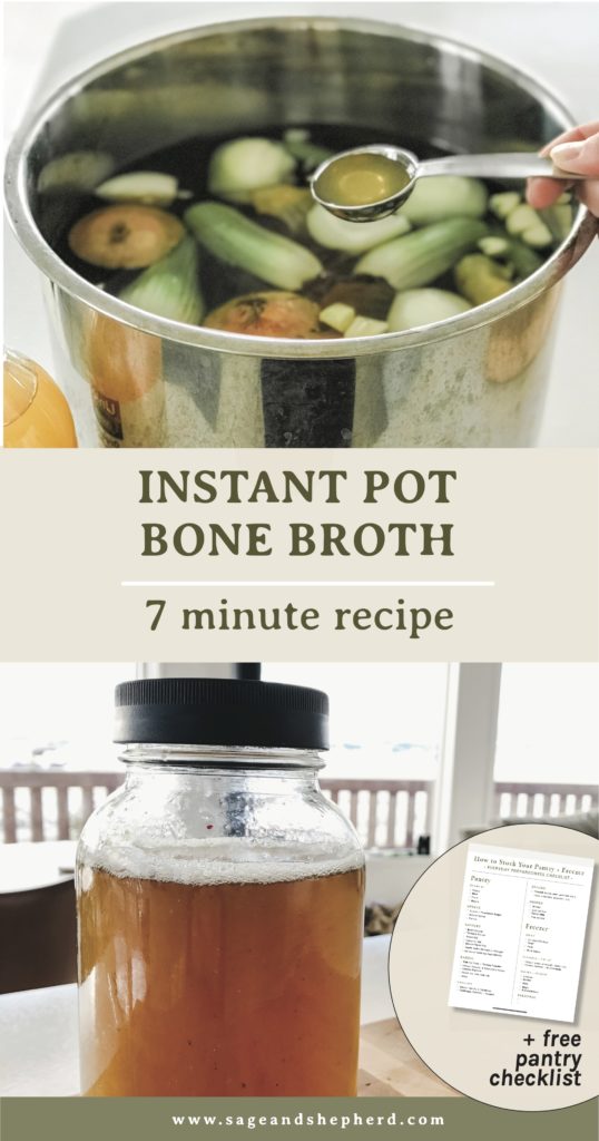 instant pot bone broth 7 minute recipe